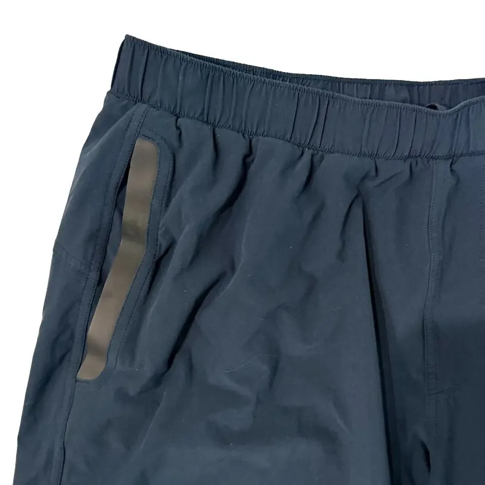 Lululemon Athletica Mens Navy Logo Performance Shorts XL Zip Pockets
